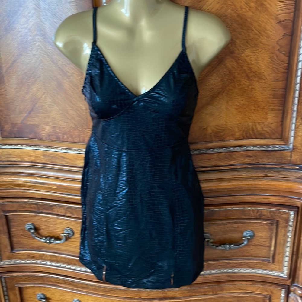 Black slip dress